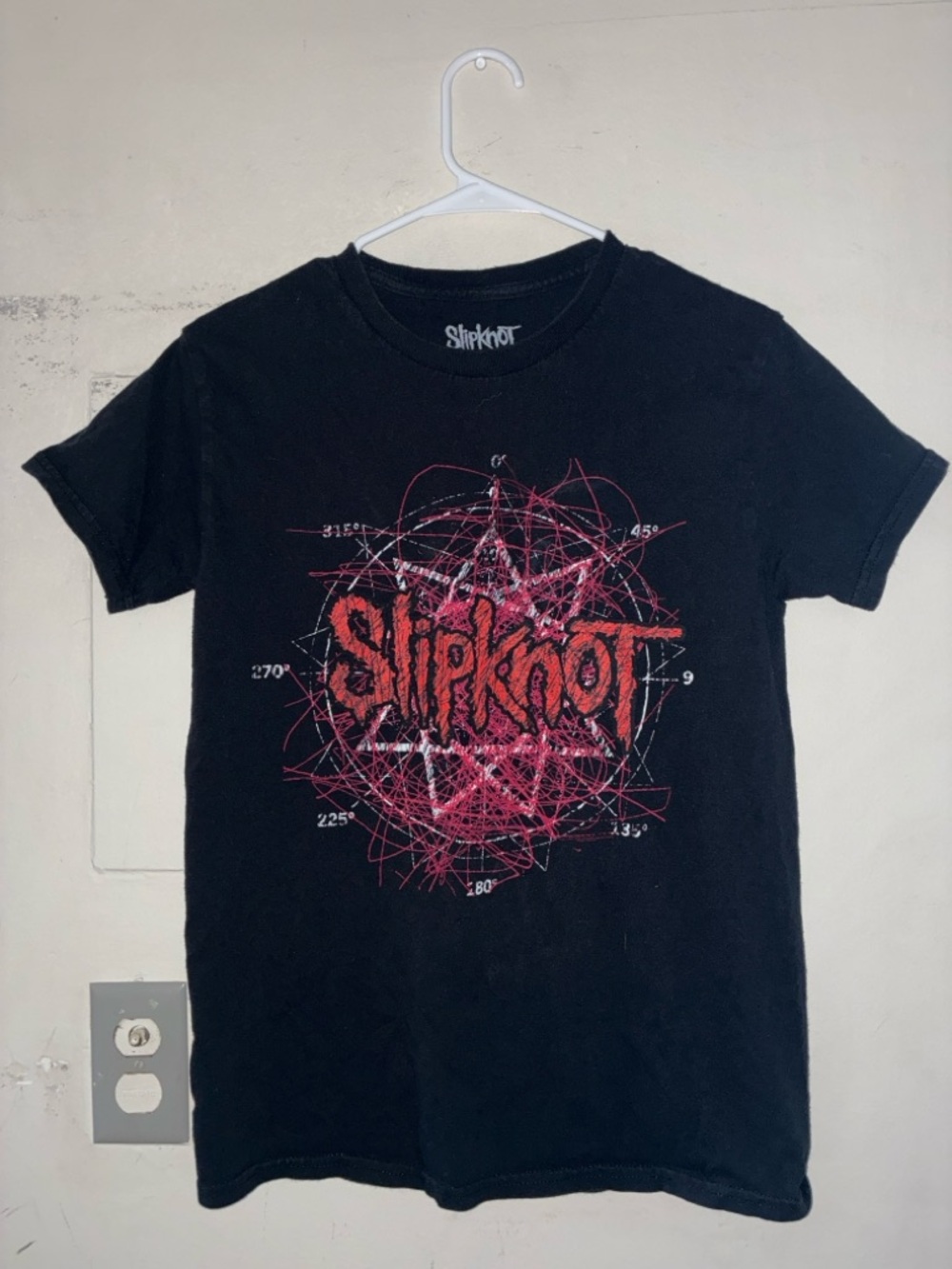 Slipknot Black Red Graphic Tee Mens Small Double Sided Band Shirt